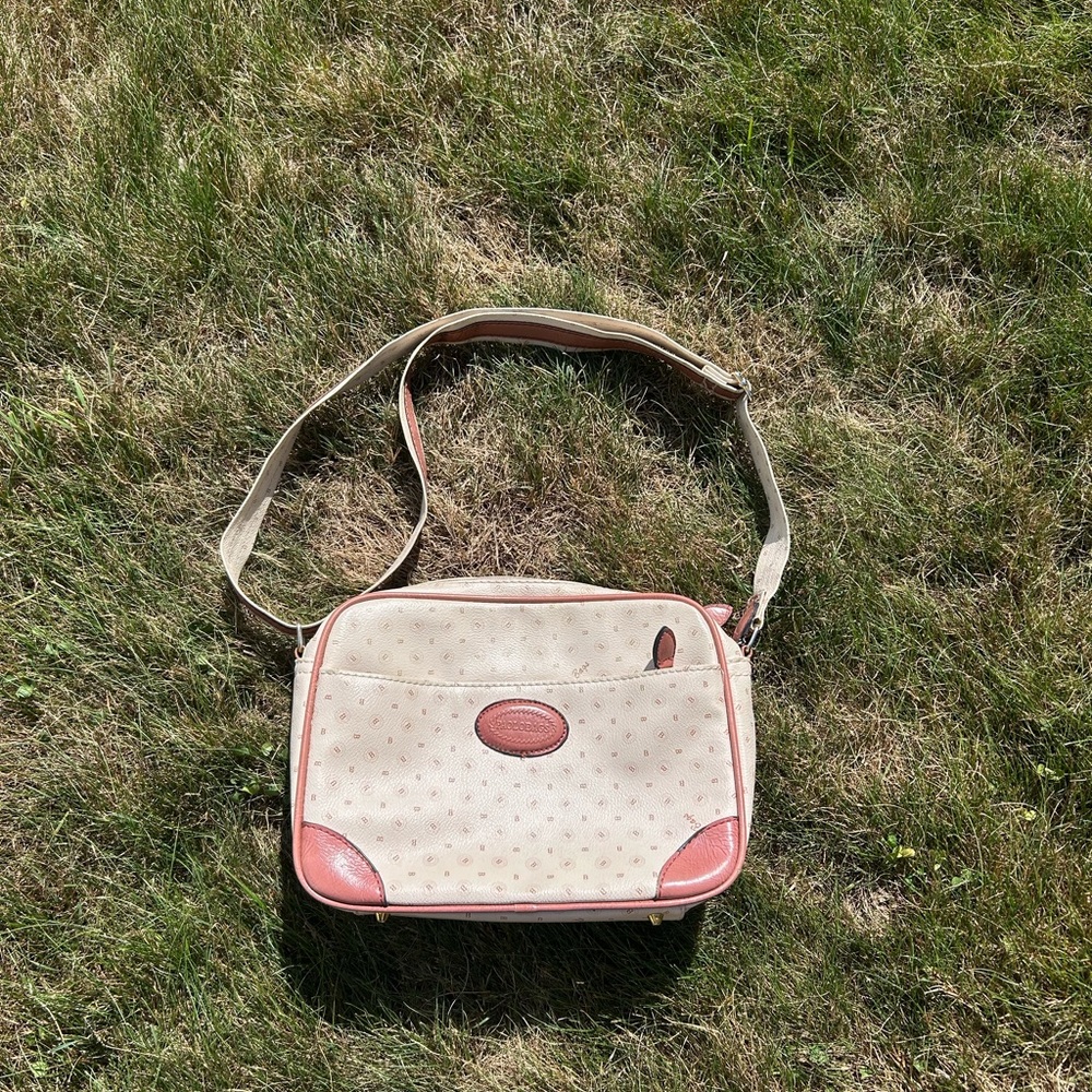 Paolobags Cream and Blush Faux Leather Crossbody Bag